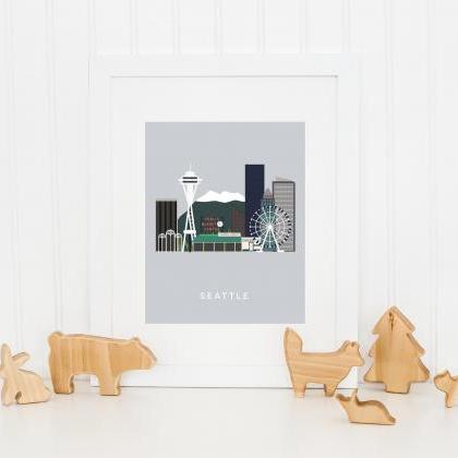 Seattle City Print In Our West Coast Cities Series..